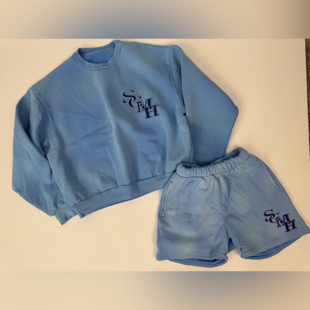 NWOT MadHappy Sierra Canyon Trailblazers Crewneck Sweatshirt & Short Set XS